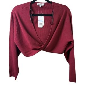 Sam Edelman Raspberry Red Knit Sweater